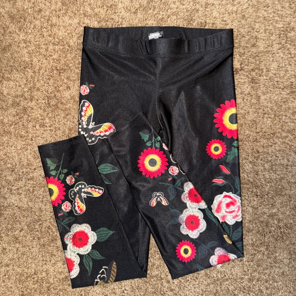 Terez Floral Black Leggings